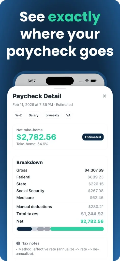 NetPay app – see exactly where your paycheck goes